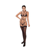 Conjunto Lencería Kimber Lerot in red lace with matching panties for women