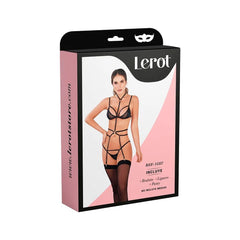 Elegant lingerie ensemble with a sheer white chemise and matching panties