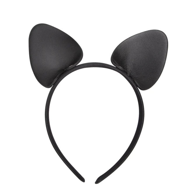 Handmade black and pink cat ear headband, perfect for costume parties and cosplay events