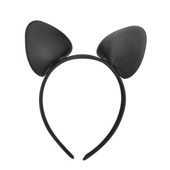 Handmade black and pink cat ear headband, perfect for costume parties and cosplay events