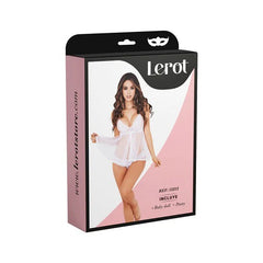 Babydoll Bluma Lerot in delicate white lace with satin ribbon accents