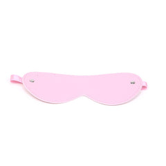 Handcrafted leather eye mask with intricate stitching and soft, adjustable straps