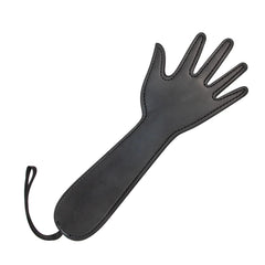 Handcrafted wooden paddle with a textured handle, perfect for spanking