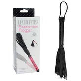 Passionate Flogger with Black Leather Tassels and Metal Handle