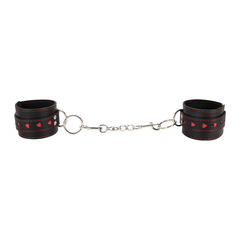 Pair of handcuffs with heart-shaped design, perfect for adding a touch of romance