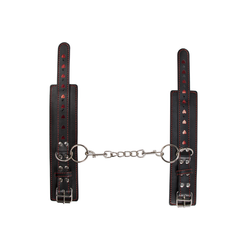 Heart-themed handcuffs for wrists, perfect for fantasy role play and fun