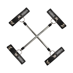 X Hogtie Metal Black, a durable and versatile bondage restraint for BDSM play