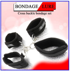 Black lace bondage lure bra with strappy design and hook closures