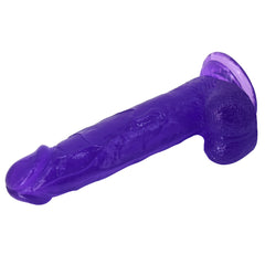 Large silicone dildo with suction cup base for hands-free play