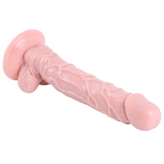 High-quality silicone dildo with lifelike texture and flexible shaft