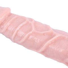 Realistic dildo with textured shaft and pronounced head