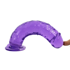 Large black dildo with lifelike veins and textured balls