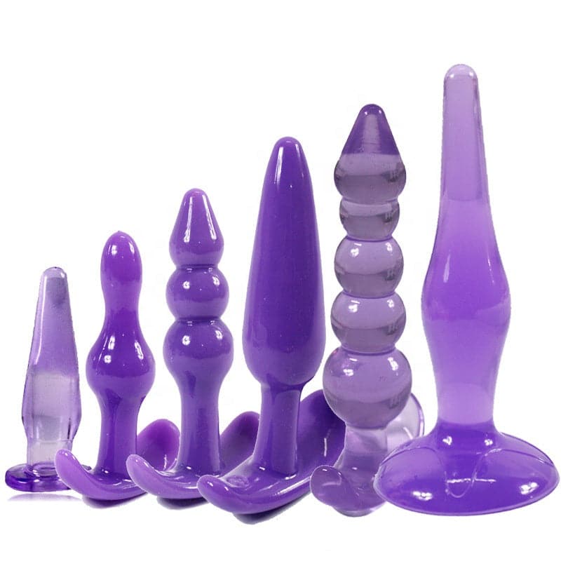 Set of 6 silicone anal plugs for fulfilling your wildest dreams