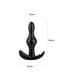 Silicone black plug anal Hanny with jeweled base for stimulation and pleasure