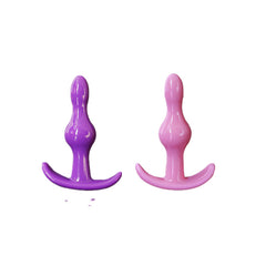 Hand holding stainless steel jeweled plug anal Hanny for sensual play and exploration
