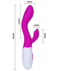 Close-up of the silicone texture of Vibrador Dincy Recargable with curved design for targeted stimulation