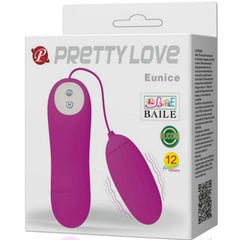 Pretty Love Eunice - a sleek and elegant silicone vibrator with 7 vibration modes and a curved, G-spot targeting design, perfect for solo or partner play
