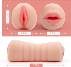 Soft and stretchy male masturbator with anatomically correct openings