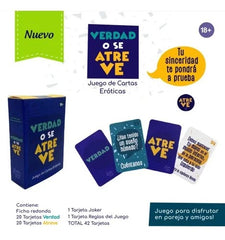 Hands shuffling Verdad o Reto cards, getting ready to play