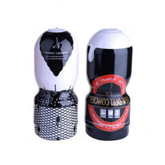 Back view of VAGINA WHITE - BLACK POCKET with ribbed exterior for easy grip