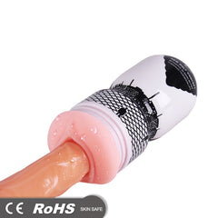 Hand holding VAGINA WHITE - BLACK POCKET to show size and discreet design