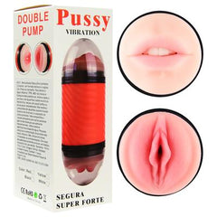 Realistic masturbator with tight vagina and textured oral opening for intense pleasure