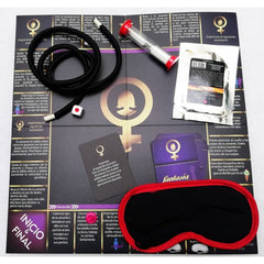 Two people playing an erotic fantasy board game on a table