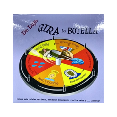 Erotic game Gira la Botella with spinning bottle and playful couple