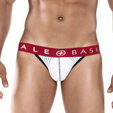 White Spot Jockstrap with Comfortable Waistband and Supportive Pouch Design