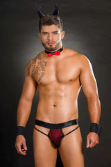 Spicy Diavoletto Picante hot sauce bottle with red chili peppers and garlic on a rustic wooden table