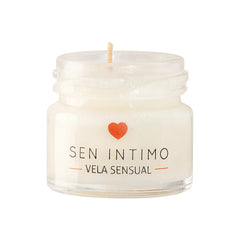 Woman enjoying Vela Masajes Pheromonas Sen Intimo 25 g massage candle for relaxation and intimacy