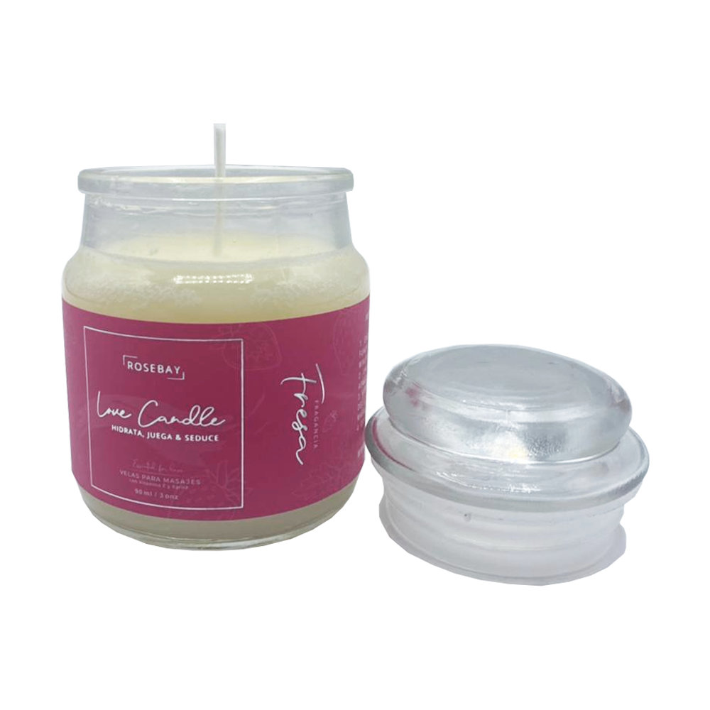 VELA AFRODISIACA ROSEBAY 90 ML, a luxurious and aromatic candle with a romantic rose fragrance, perfect for setting a sensual ambiance