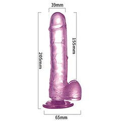 A woman holding a Dildo Olson, showcasing its ergonomic design and size