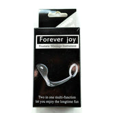 Black silicone prostate ring with pleasure beads for intimate play