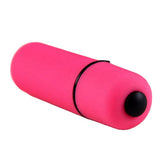 Bala vibradora de silicona rosa con textura suave y resistente