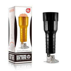 Vagina Desire Cup, a silicone menstrual cup for sustainable period care, in pink color with stem and suction holes