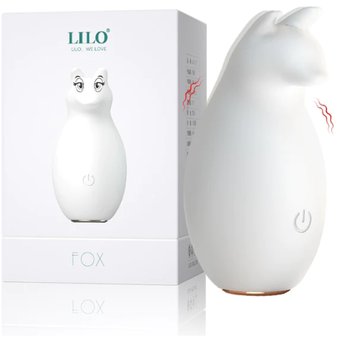 Vibrador Fox - Pink silicone rabbit vibrator with rotating beads and clit stimulator