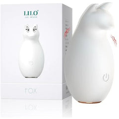 Vibrador Fox - Pink silicone rabbit vibrator with rotating beads and clit stimulator