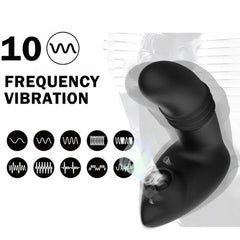 Close-up image of the Vibrador Iris, showing its smooth silicone surface and intuitive control buttons