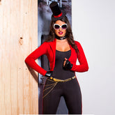 Colorful and detailed Willy Wonka costume for kids with top hat and cane