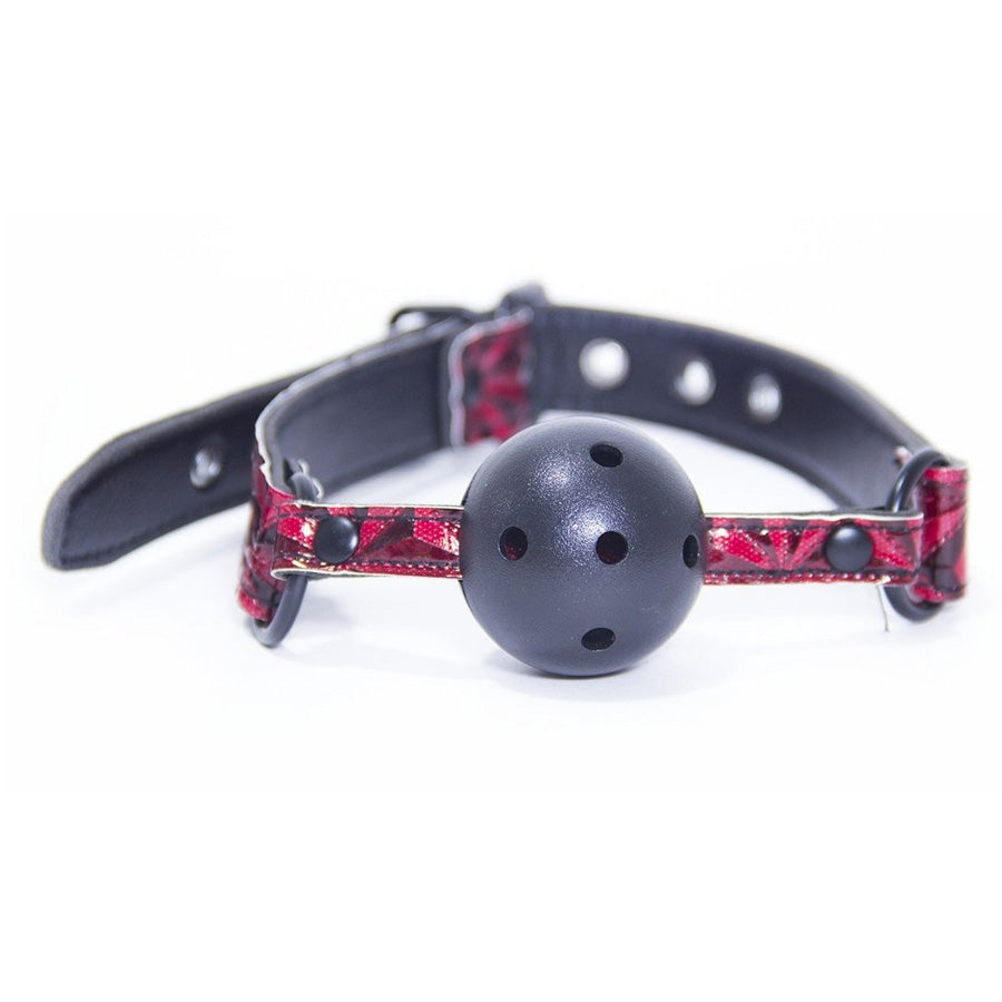 Black luxury fetish ball gag with adjustable strap for BDSM play