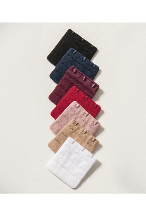 Set of 3 bra strap extenders in different colors and sizes