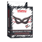 BONDAGE FETISH MASQUERADE MASK - Black lace mask with intricate floral design and ribbon ties for a sexy and mysterious look