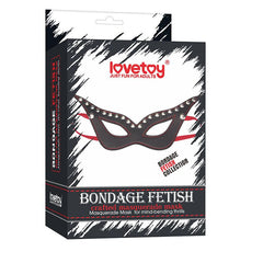 BONDAGE FETISH MASQUERADE MASK - Black lace mask with intricate floral design and ribbon ties for a sexy and mysterious look
