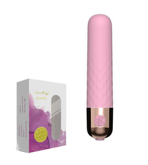 Close-up view of the BALA VIBRADORA SAMIRA 10 FUNCIONES showing the control panel and smooth, silicone surface for comfortable and pleasurable use