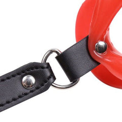 Sexy red lips ball gag for roleplay and BDSM activities