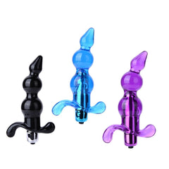 Long, flexible, black vibrating anal beads product named Bolas Anales con Vibración Becky
