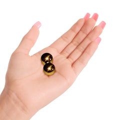 Close-up of the textured surface of the Ben-Wa balls