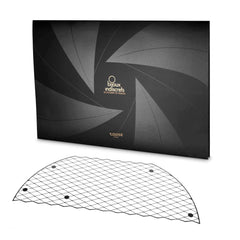 Black mesh eye mask with adhesive strips for secure and comfortable wear