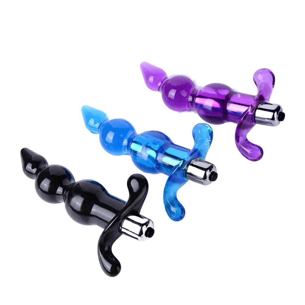 Colorful set of vibrating anal beads, Bolas Anales con Vibración Becky